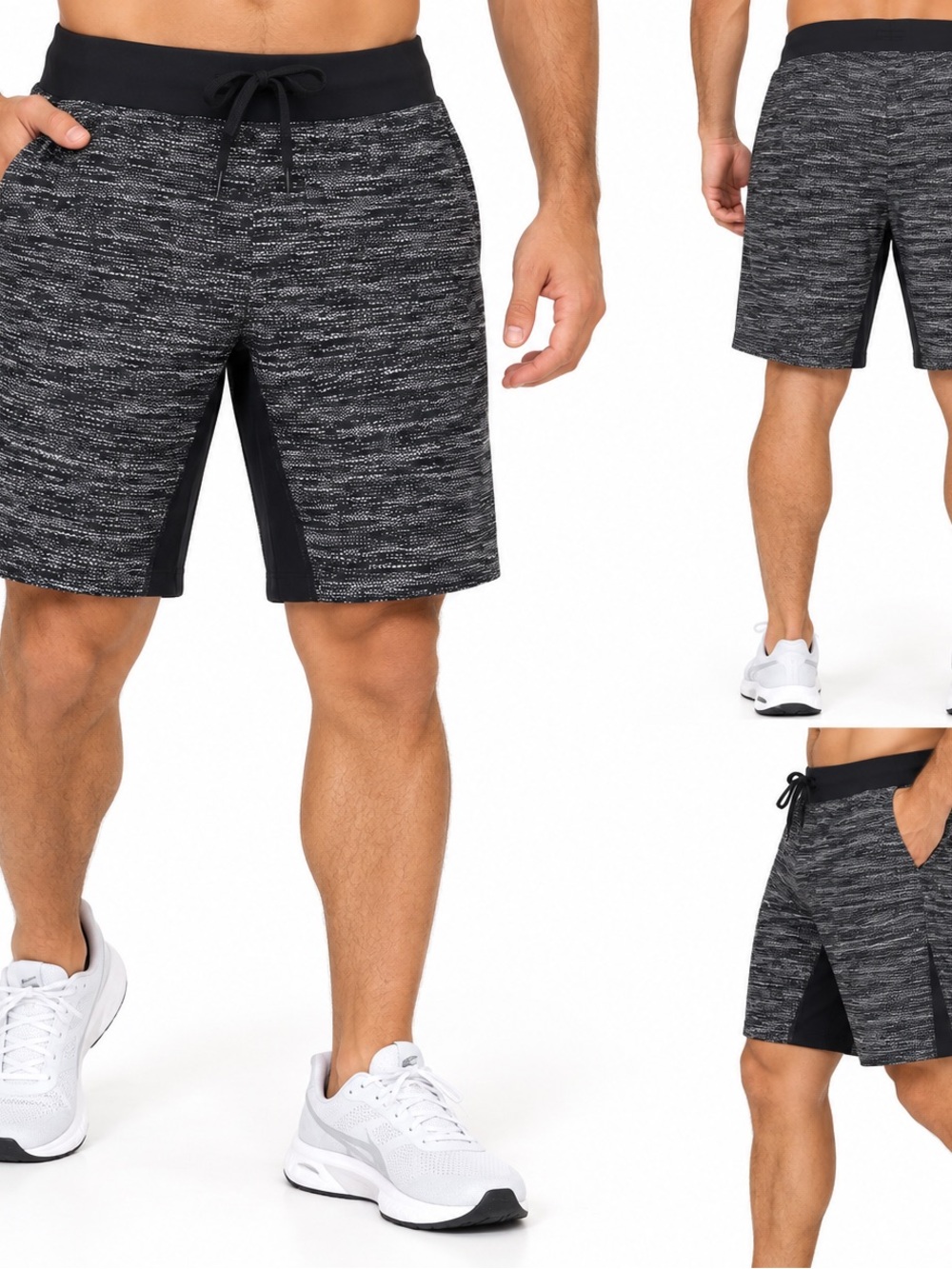lululemon athletica Men's Black Heather Training Shorts size Small